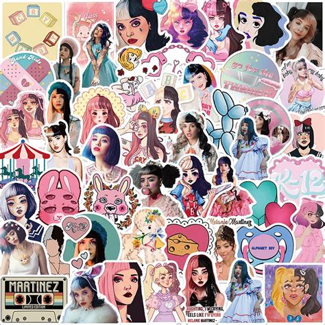 Melanie martinez stickers - Melanie Martinez Stickers 50 Pcs, Singer Merch Graffiti Vinyl Stickers, Waterproof Sticker Pack Perfect for Water Bottle, Laptop, MacBook, Phone, Hydro Flask . Brand: jixiejumo. 4.7 4.7 out of 5 stars 658 ratings. $3.99 $ 3. 99 ($0.08 $0.08 / Count) Get Fast, Free Shipping with Amazon Prime.